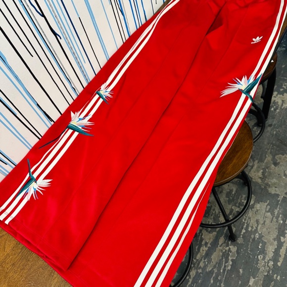 Adidas X Thebe Magugu Embroidered Detail Wide Leg Track Pants Size XS - Picture 11 of 13